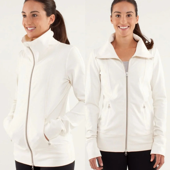lululemon athletica Jackets & Blazers - Lululemon Daily Yoga Jacket
Polar Cream size 10